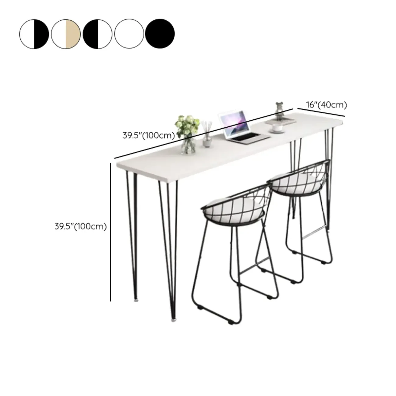 Modern White Wooden Minimalist Design Bar Tables #size
