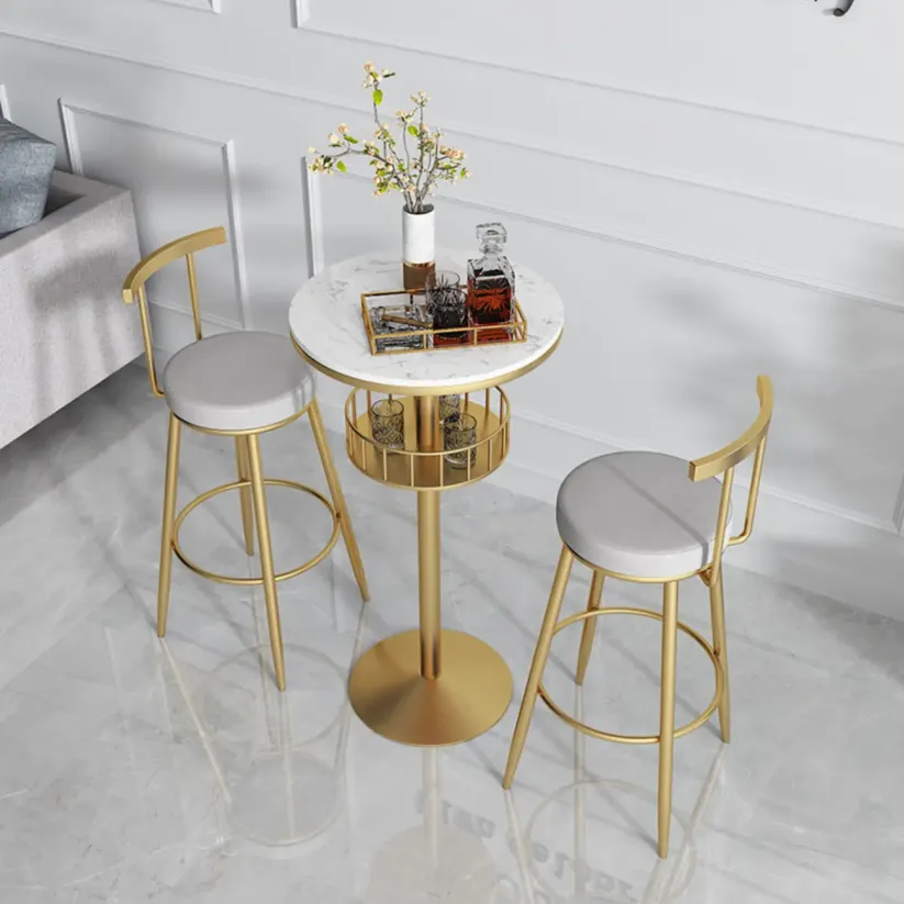 glamorous round bar table