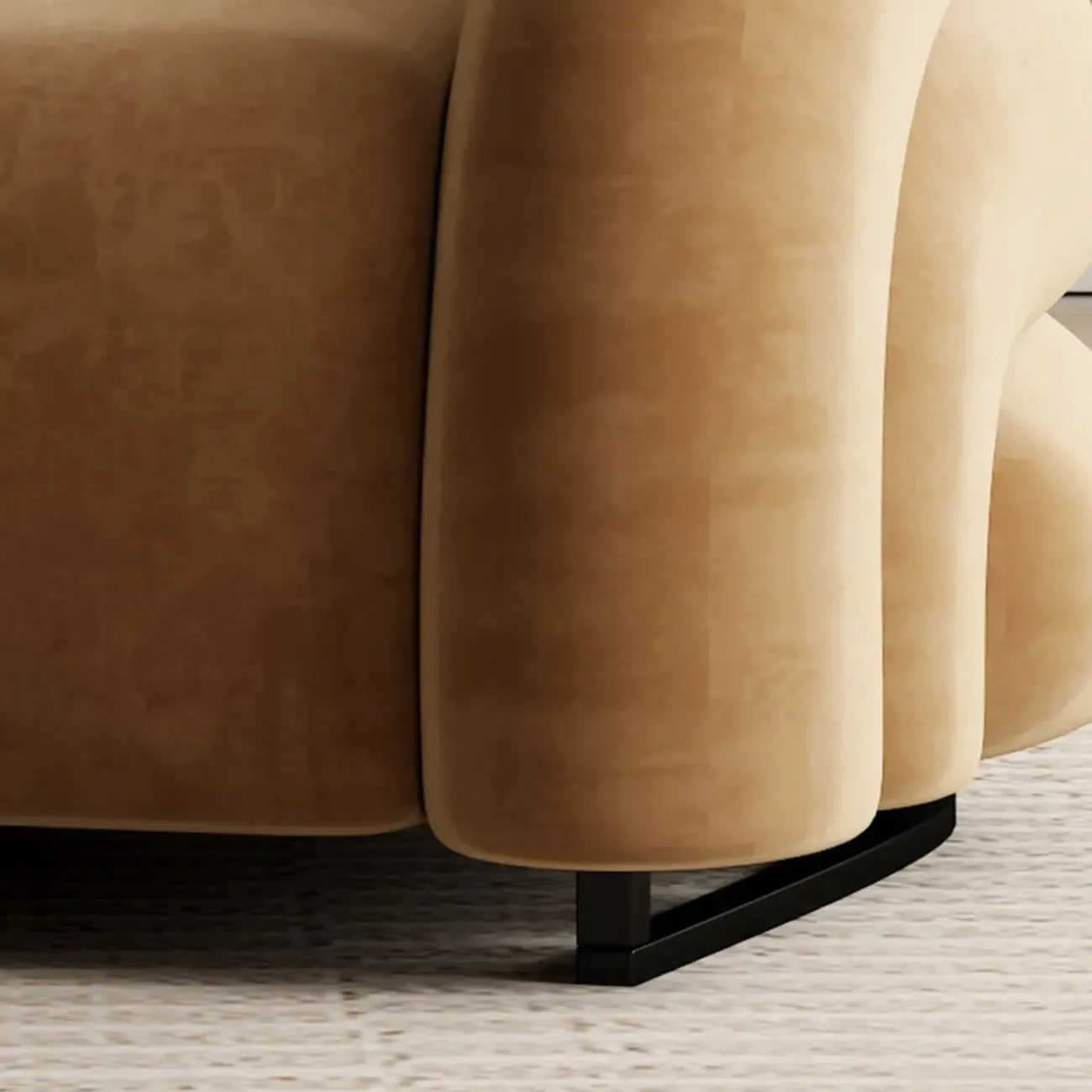 Durable Flannel Barrel Accent Chair for Living Room Image - 11
