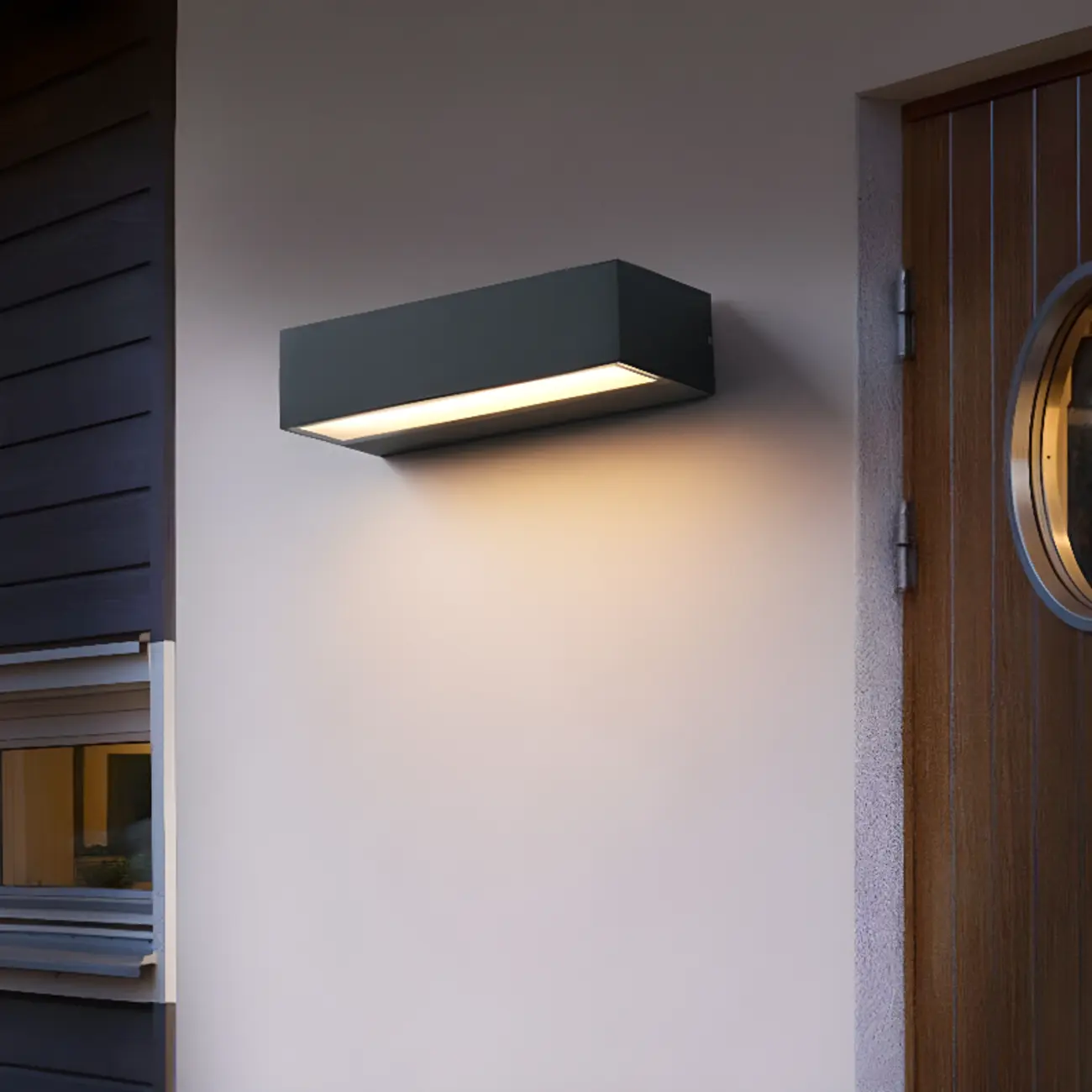 Morden Outdoor Wall Sconce with Frosted Glass Shade Image - 1 | homeyfad