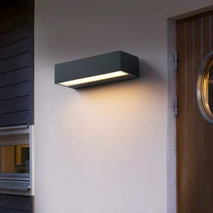 Morden Outdoor Wall Sconce with Frosted Glass Shade Image - 1