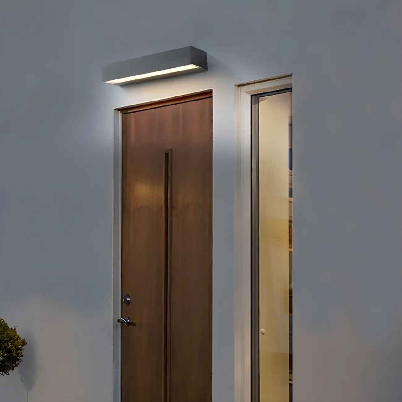 Morden Outdoor Wall Sconce with Frosted Glass Shade Image - 10