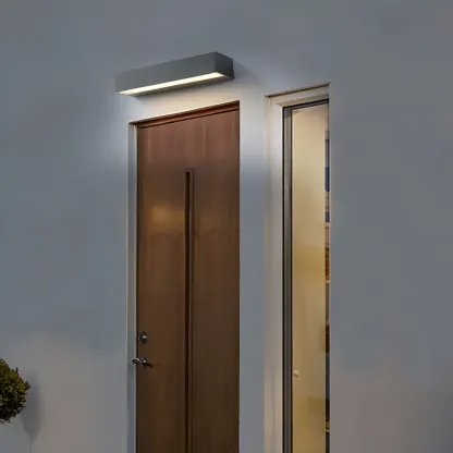 Morden Outdoor Wall Sconce with Frosted Glass Shade Image - 10