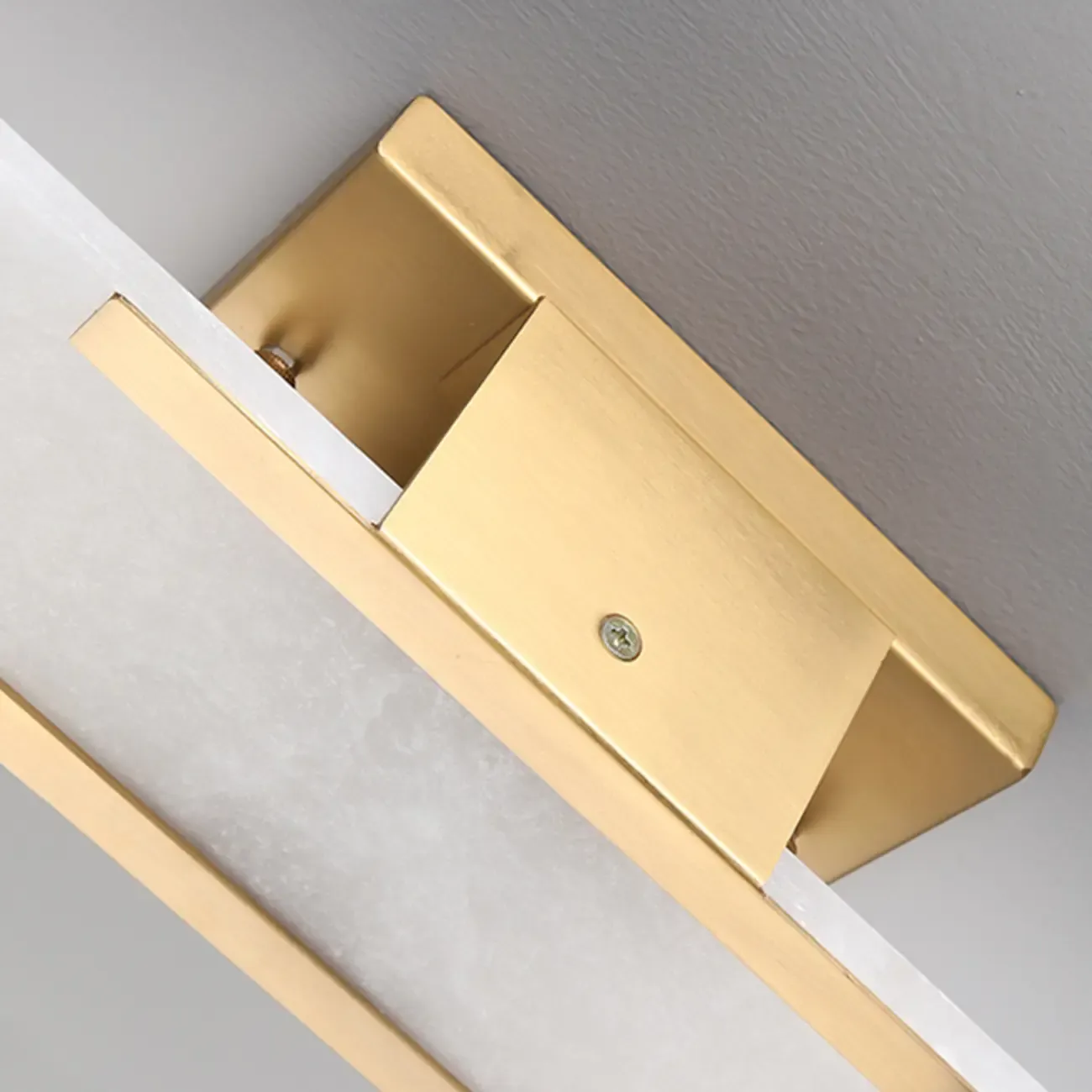 Nordic 2-Light Gold Oval Alabaster Wall Lamp Image - 6