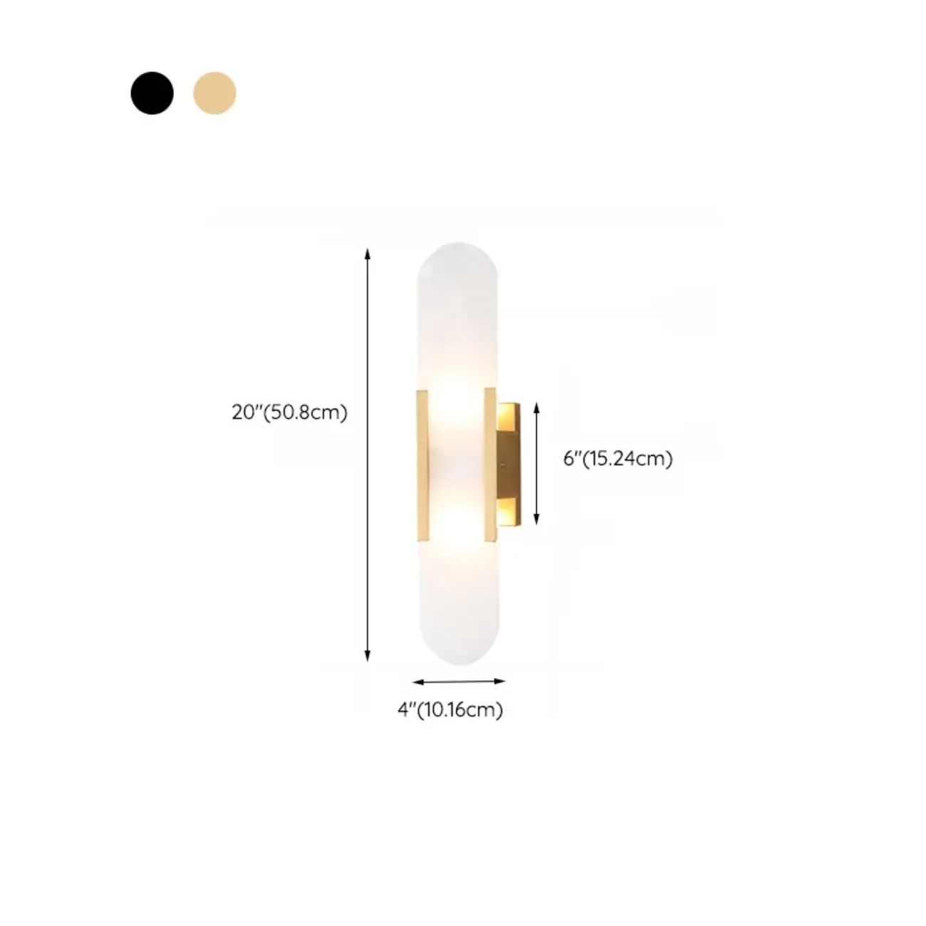 Nordic 2-Light Gold Oval Alabaster Wall Lamp Image - 13