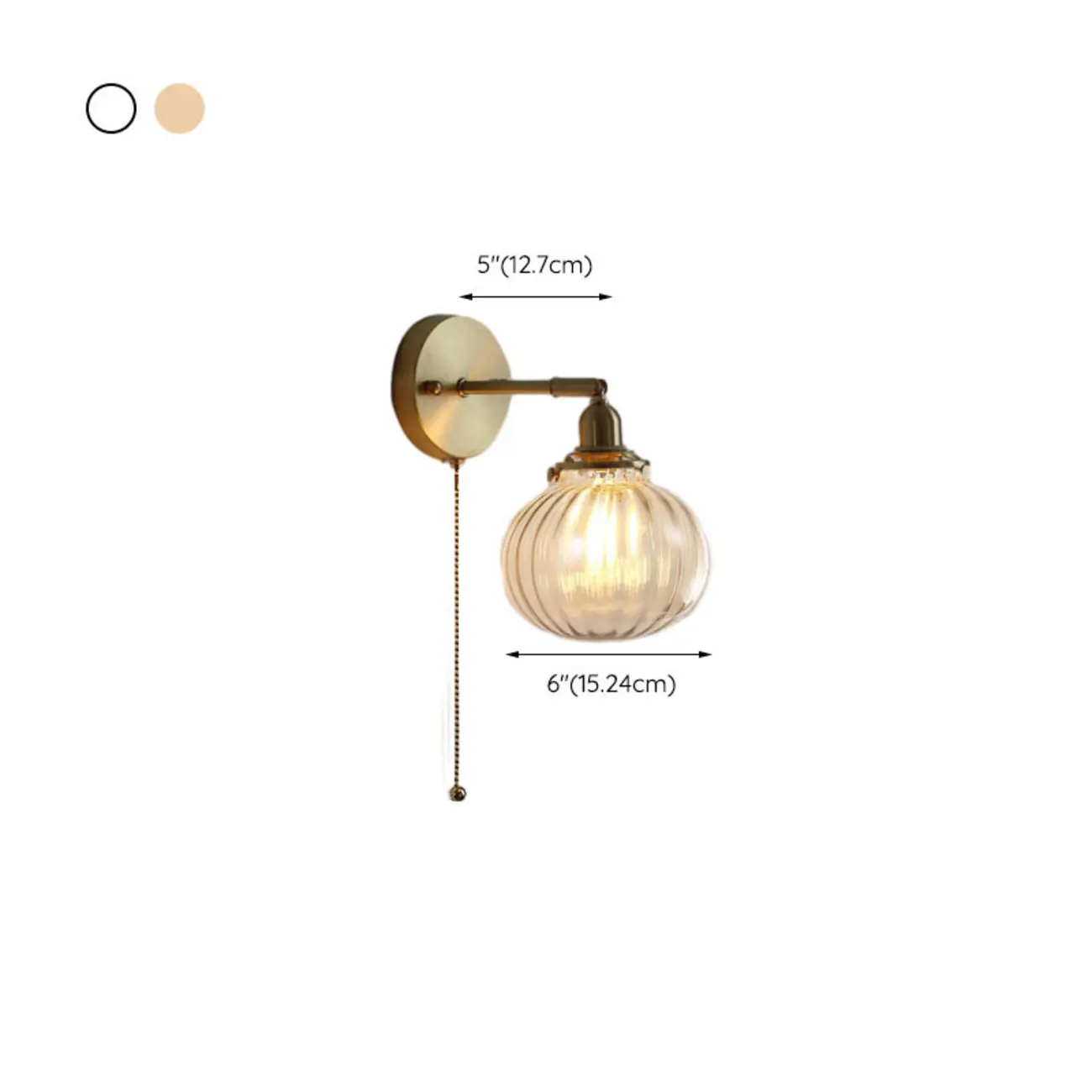 Modern Brass Glass Ball Wall Light for Living Room Image - 10 | homeyfad