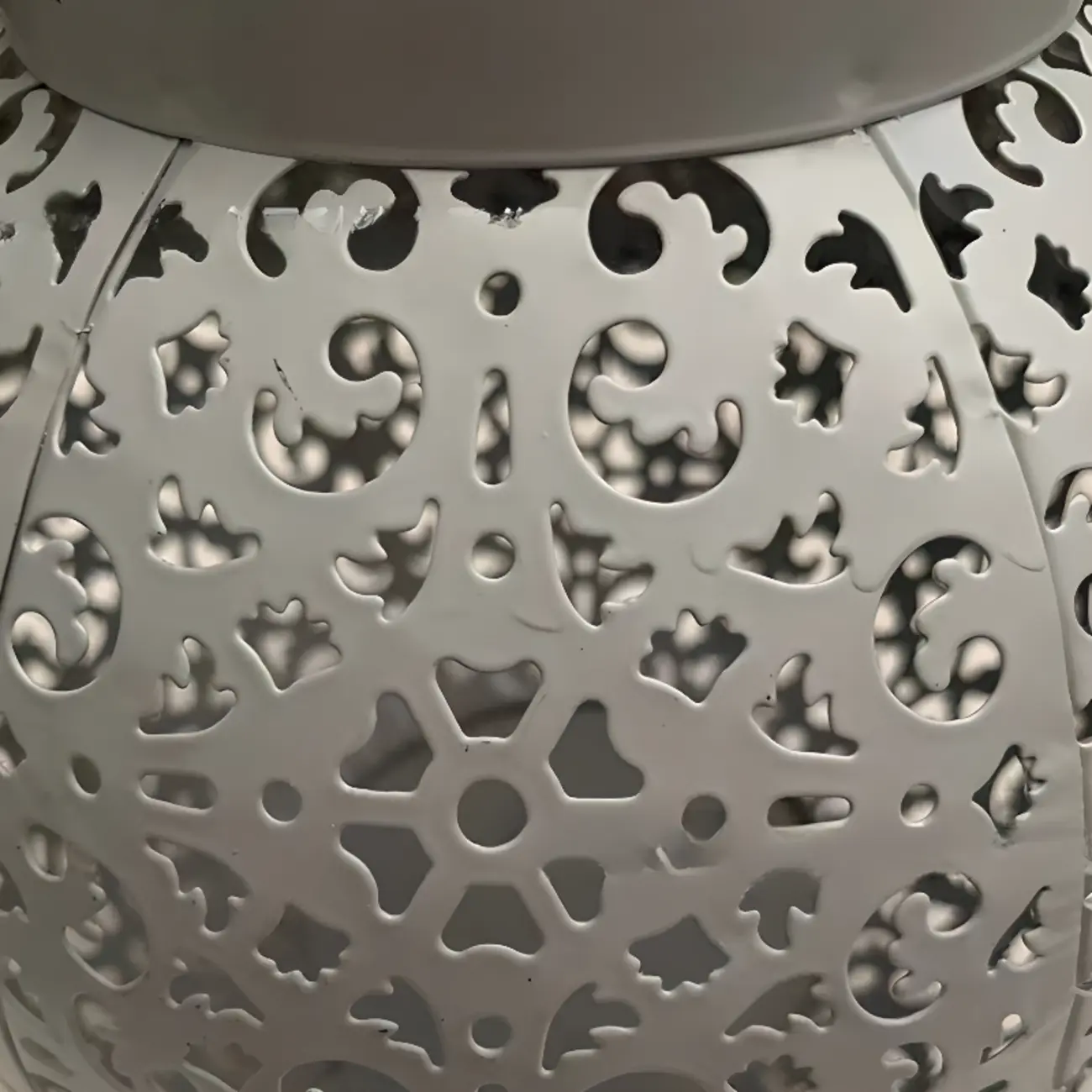 Solar White Metal Hollow Patterned Post Cap Light Image - 6 | homeyfad