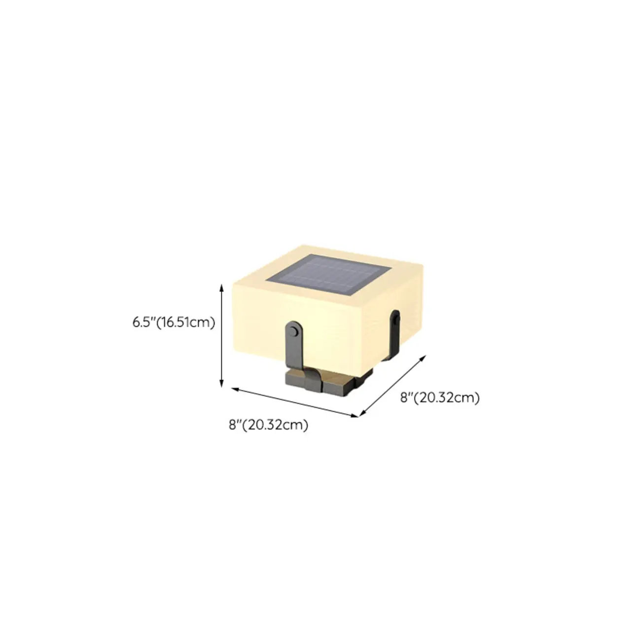 Solar Black Metal Bracket Modern Post Cap Light #size | homeyfad