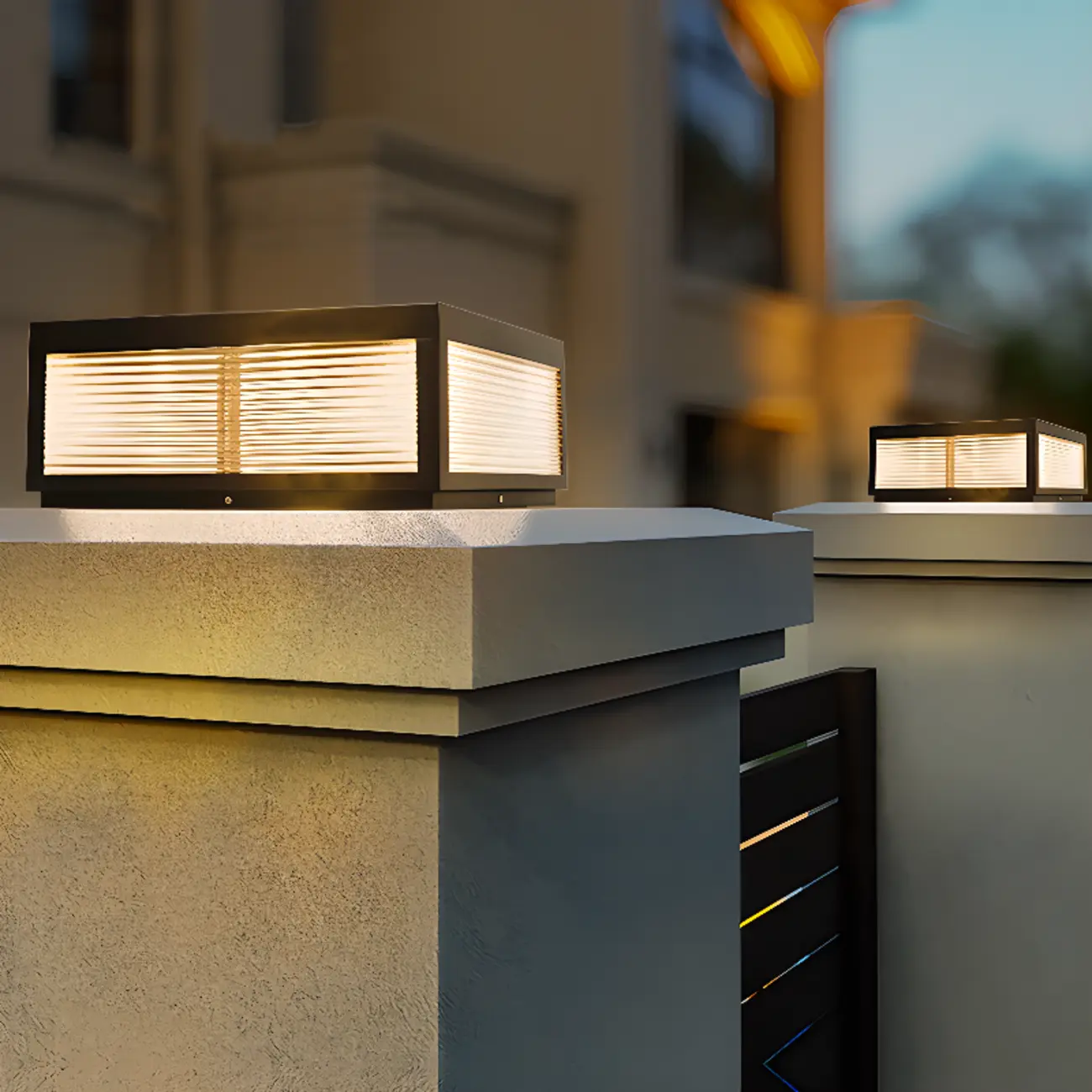 Metal Black Square Solar Table Lamp Image - 6 | homeyfad