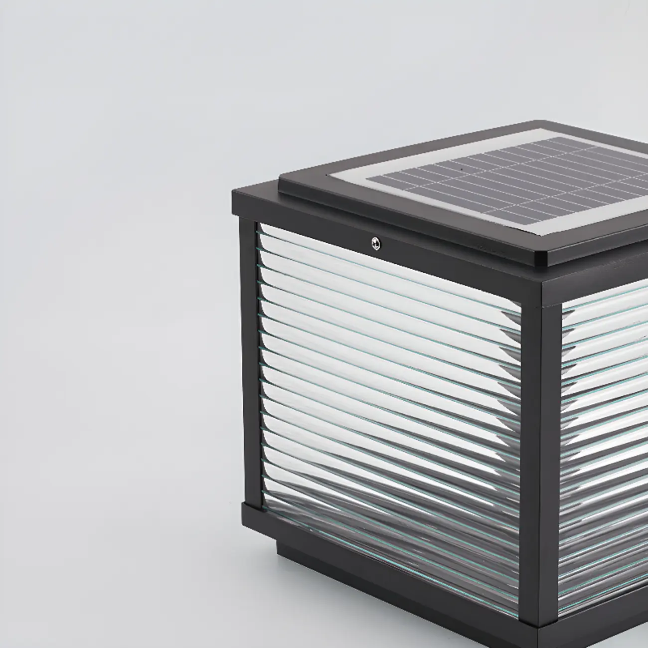 Black Metal Solar Square Table Lamp Image - 10 | homeyfad