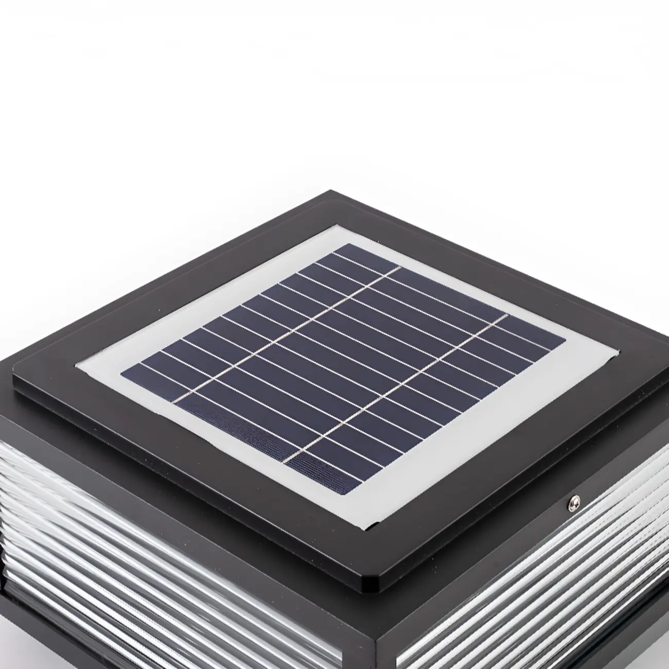 Black Metal Solar Square Table Lamp Image - 12 | homeyfad