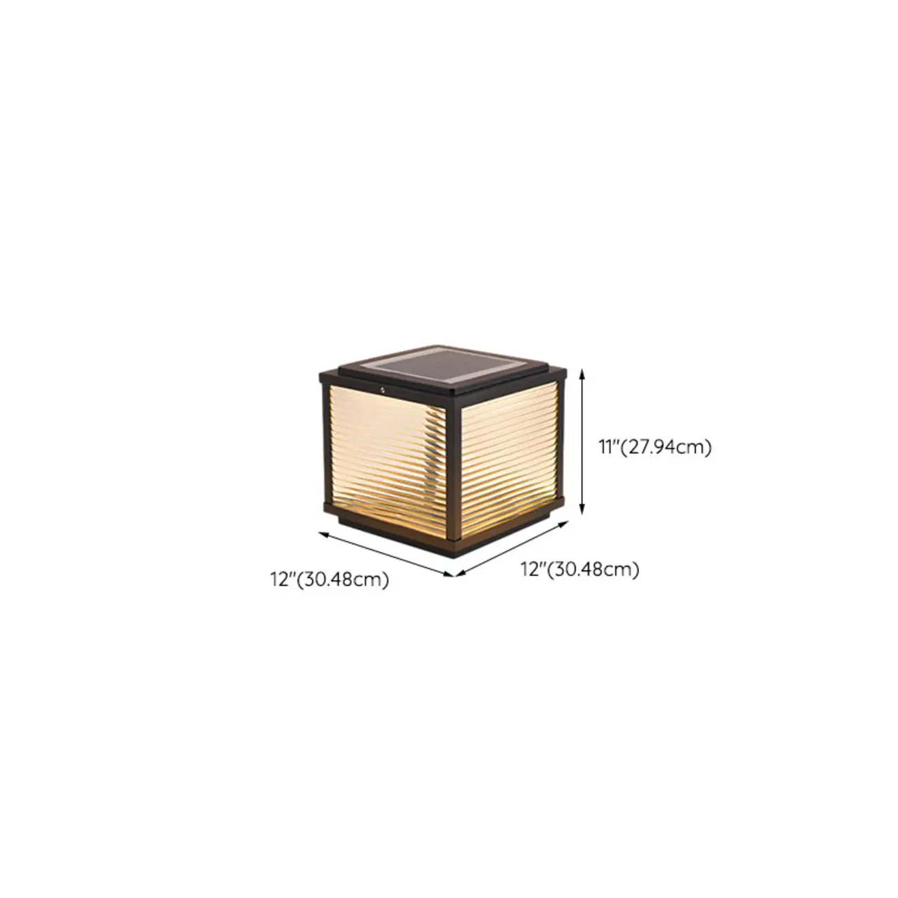 Black Metal Solar Square Table Lamp Image - 20 | homeyfad