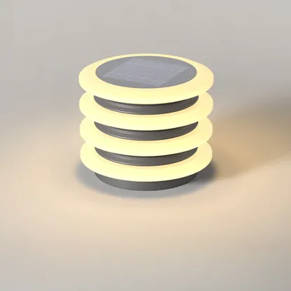 Modern 4-Layer Shadeless Solar Post Cap Light Image - 6