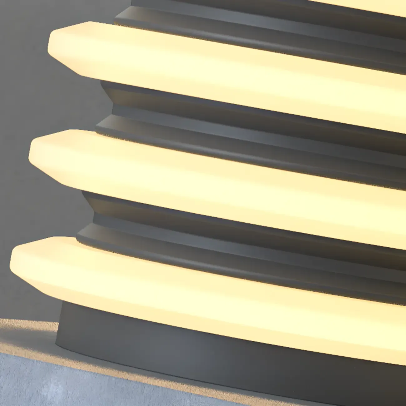 Modern 4-Layer Shadeless Solar Post Cap Light Image - 8