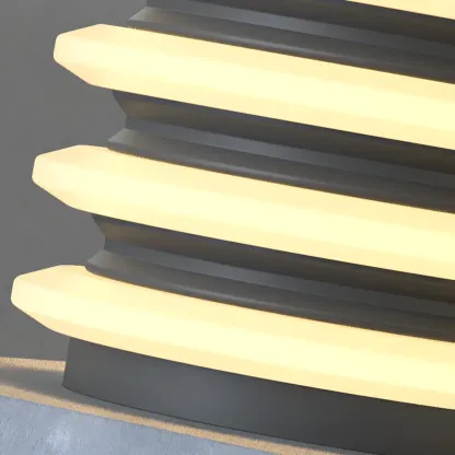 Modern 4-Layer Shadeless Solar Post Cap Light Image - 8