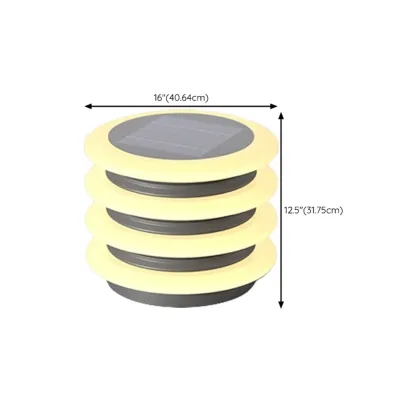 Modern 4-Layer Shadeless Solar Post Cap Light Image - 11