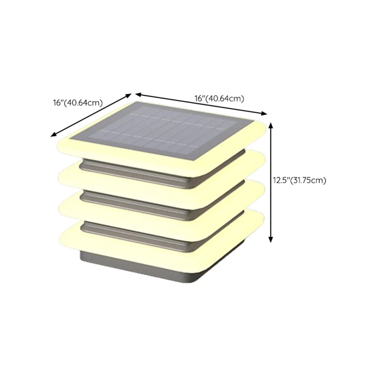 Modern 4-Layer Shadeless Solar Post Cap Light Image - 13 | homeyfad