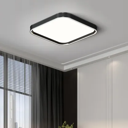 Simple Geometric Flush Mount Ceiling Light for Living Room Image - 1
