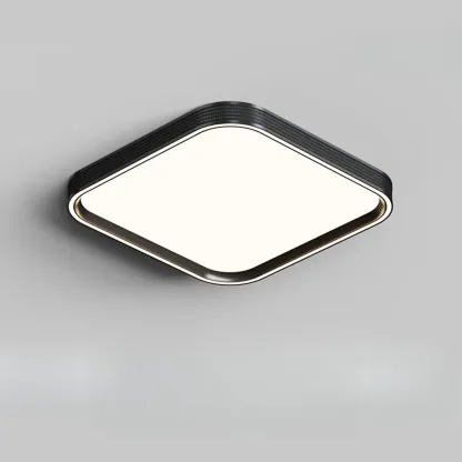 Simple Geometric Flush Mount Ceiling Light for Living Room Image - 3