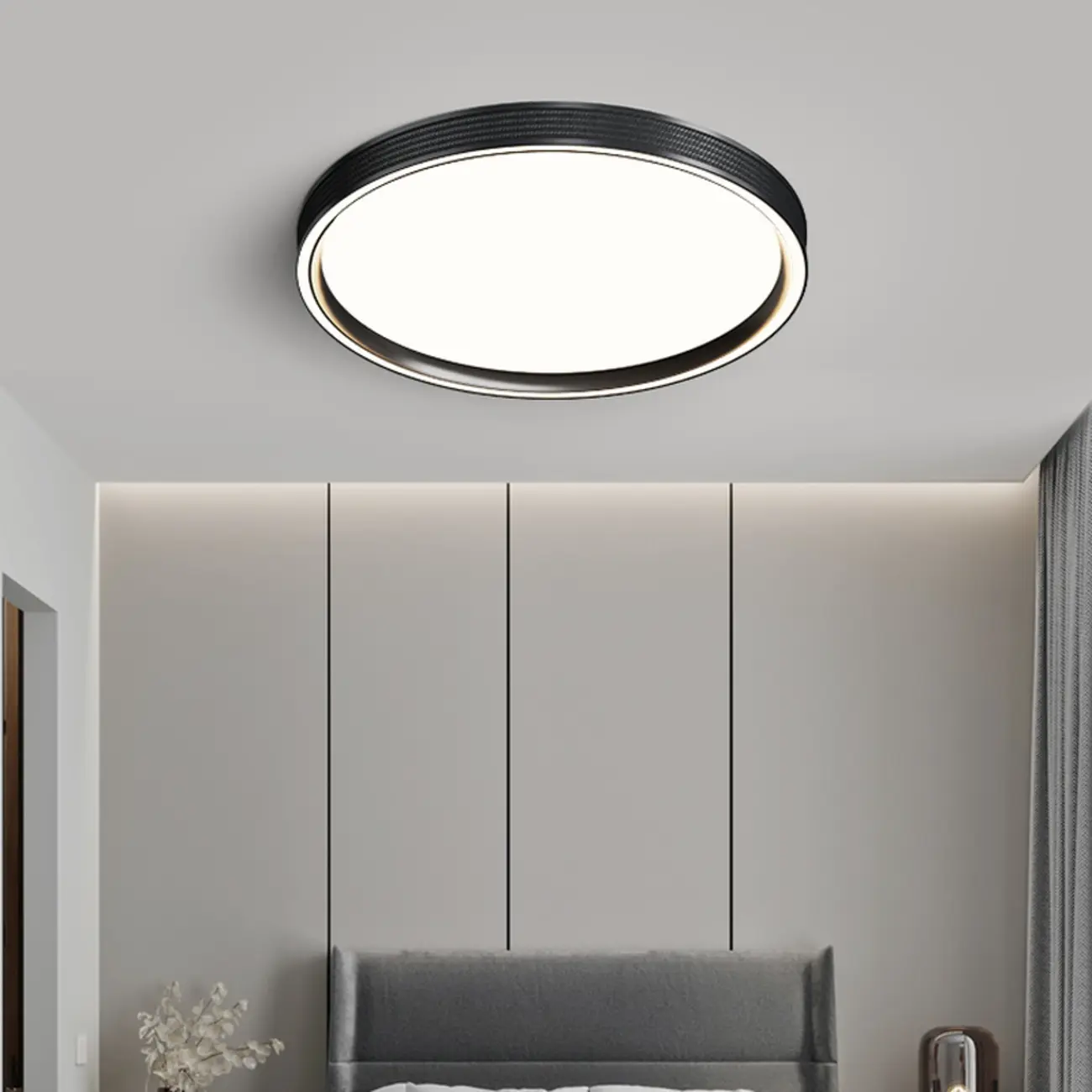 Simple Geometric Flush Mount Ceiling Light for Living Room Image - 4 | homeyfad