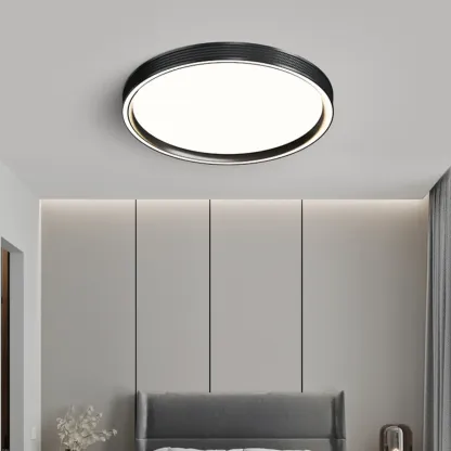 Simple Geometric Flush Mount Ceiling Light for Living Room Image - 4