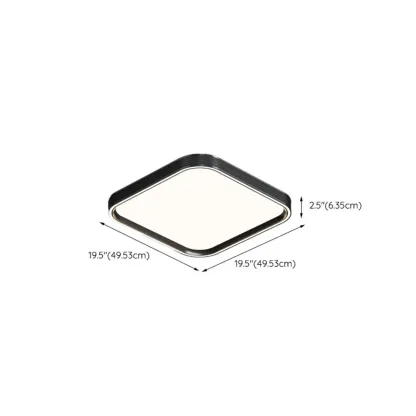 Simple Geometric Flush Mount Ceiling Light for Living Room Image - 11