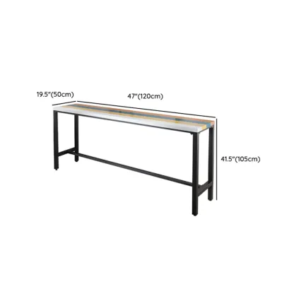 Modern Colorful Wooden Fixed Top Leg Rest Bar Tables #size