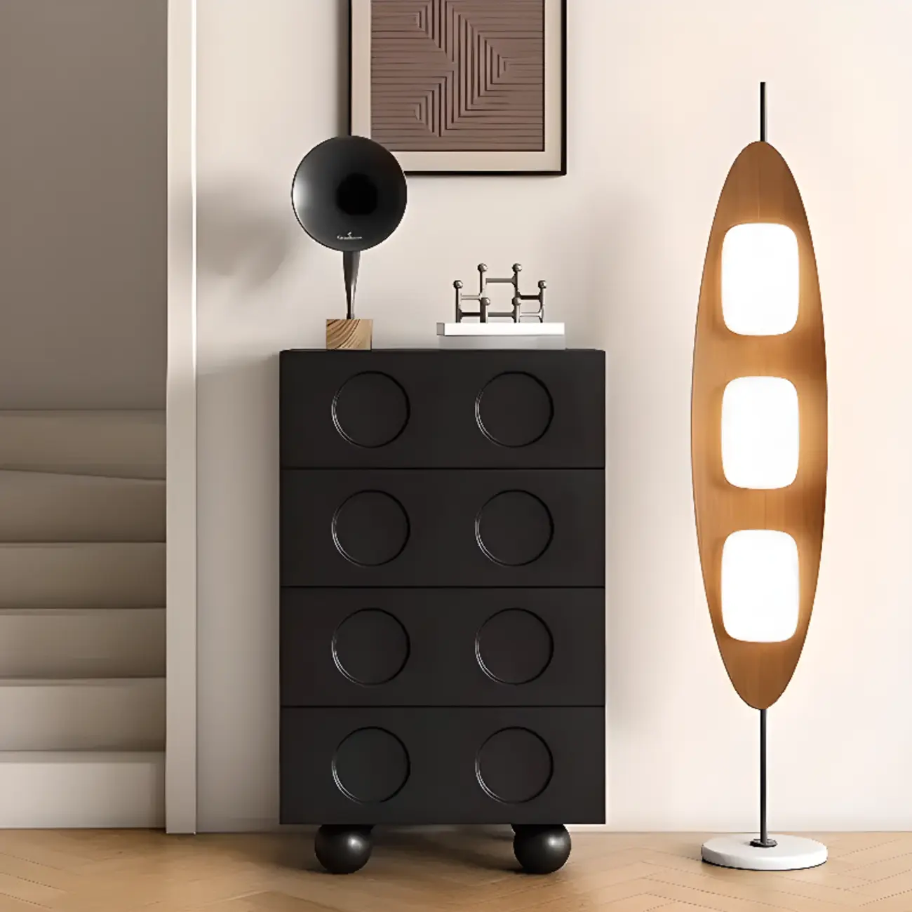 Trendy Midnight Black Lumber Storage Chest for Living Room Image - 2 | homeyfad