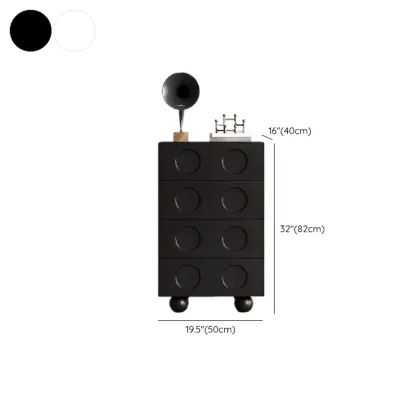 Trendy Midnight Black Lumber Storage Chest for Living Room Image - 14