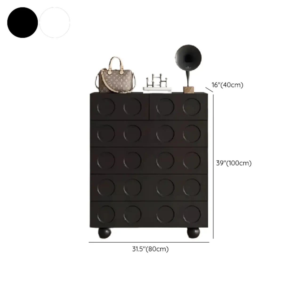 Trendy Midnight Black Lumber Storage Chest for Living Room Image - 15