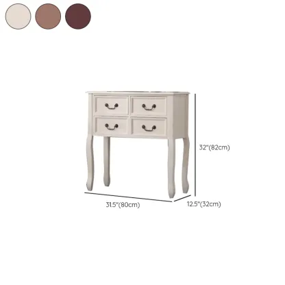 Rectangular Dark Walnut Wood Storage Console Table Image - 18