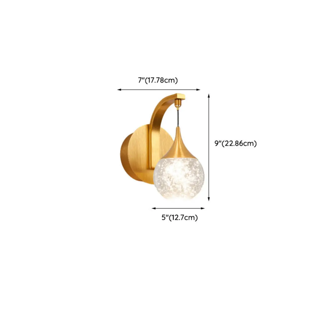 Modern Brass Wall Sconce with Glass Shade for Living Room Image - 17 | homeyfad