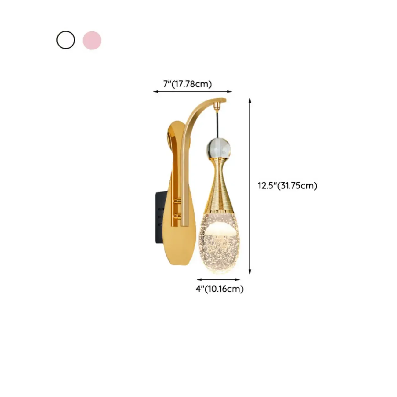 Modern Brass Wall Sconce with Glass Shade for Living Room Image - 18