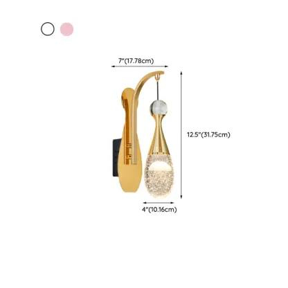 Modern Brass Wall Sconce with Glass Shade for Living Room Image - 18