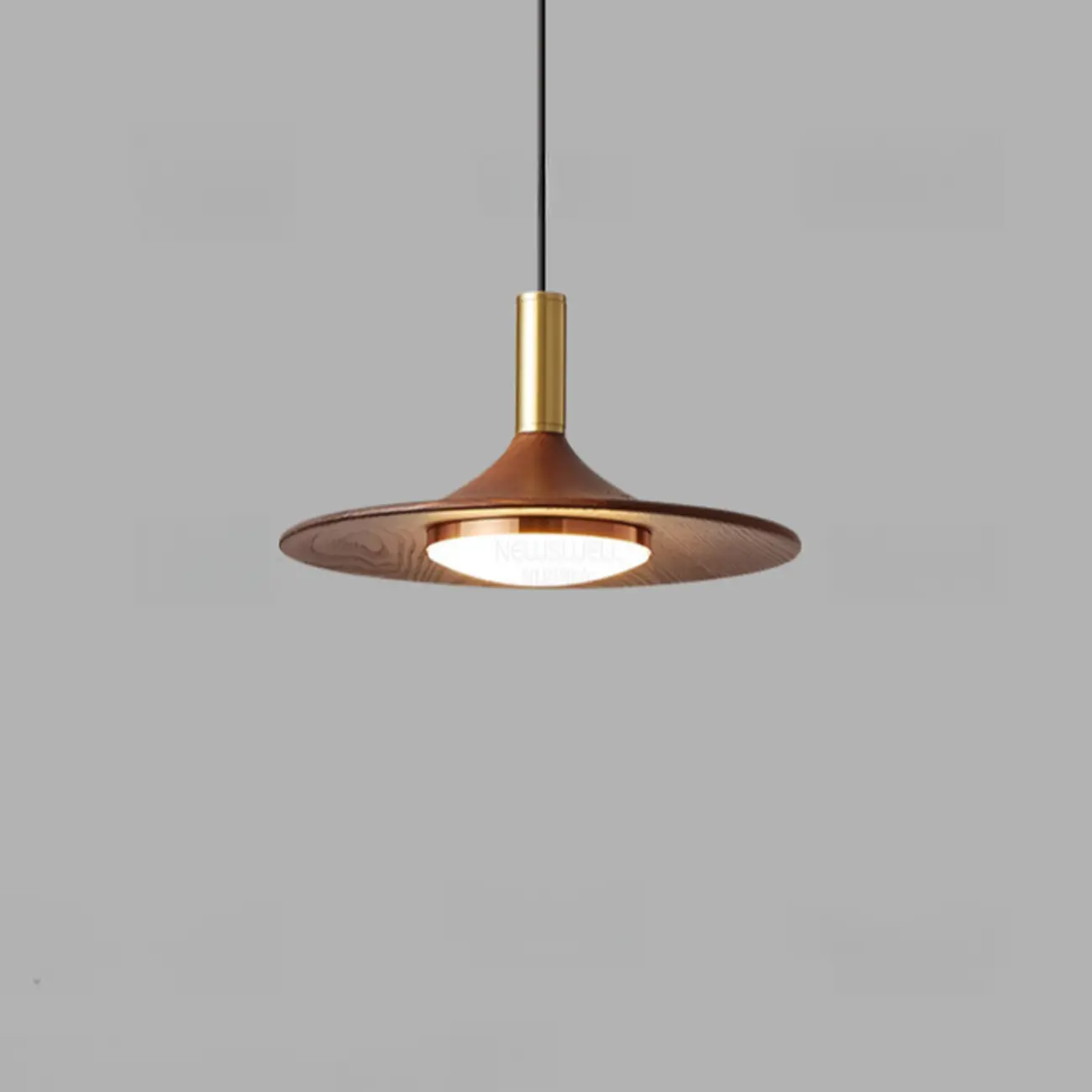 Walnut Round Acrylic Pendant Hanging Light for Living Room  Image - 6 | homeyfad