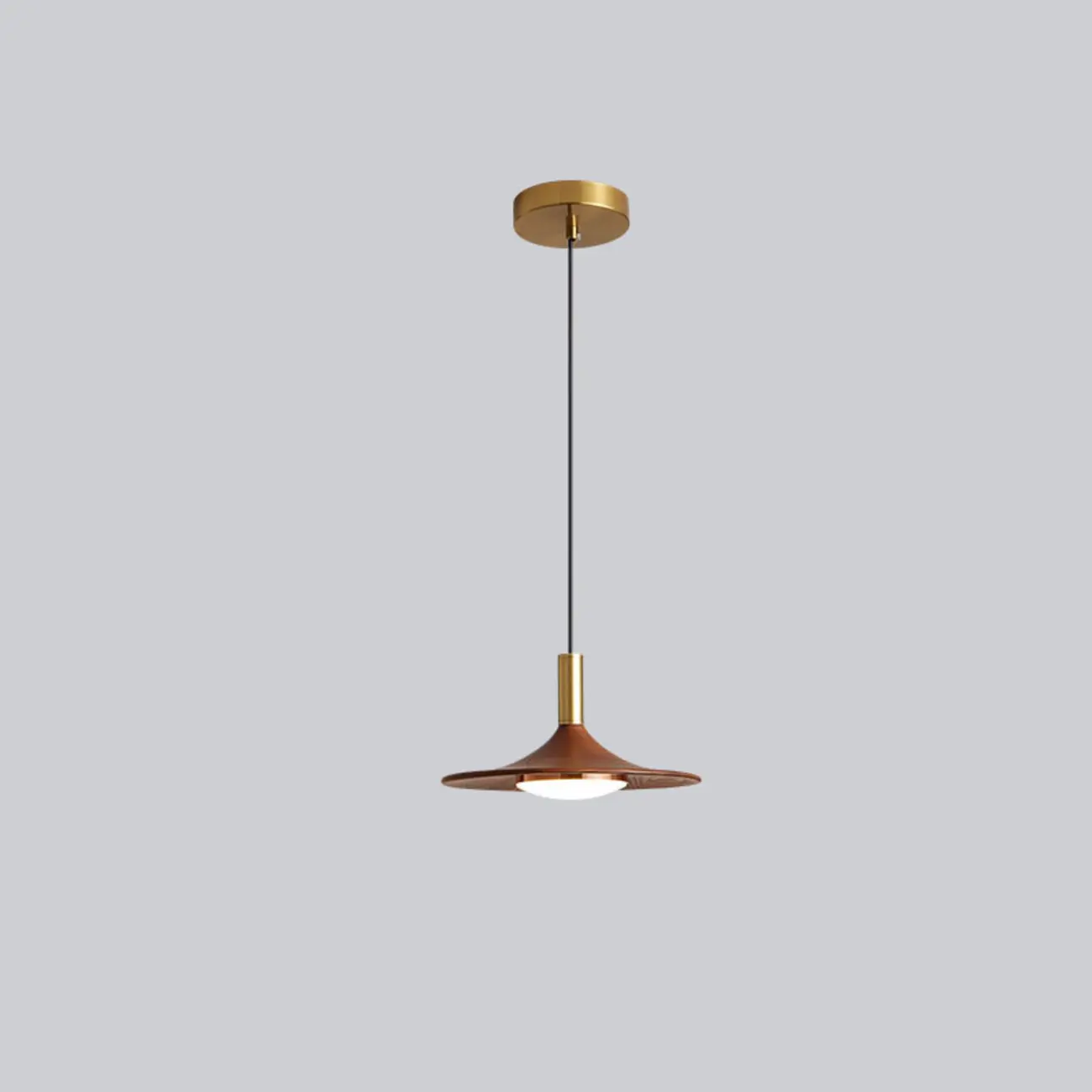 Walnut Round Acrylic Pendant Hanging Light for Living Room  Image - 7 | homeyfad