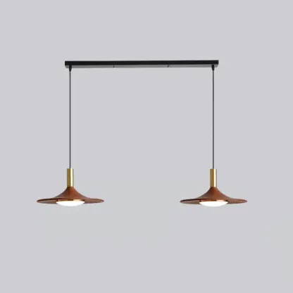 Walnut Round Acrylic Pendant Hanging Light for Living Room  Image - 8