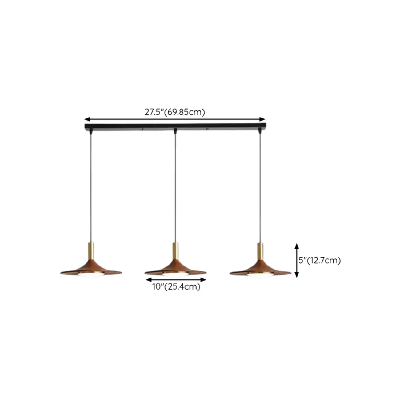 Walnut Round Acrylic Pendant Hanging Light for Living Room  Image - 18 | homeyfad