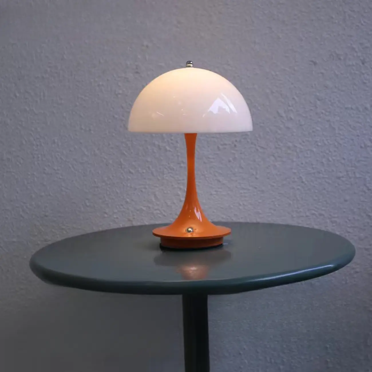 Art Deco White LED Dome Acrylic Shade Cordless Table Lamp Image - 9 | homeyfad