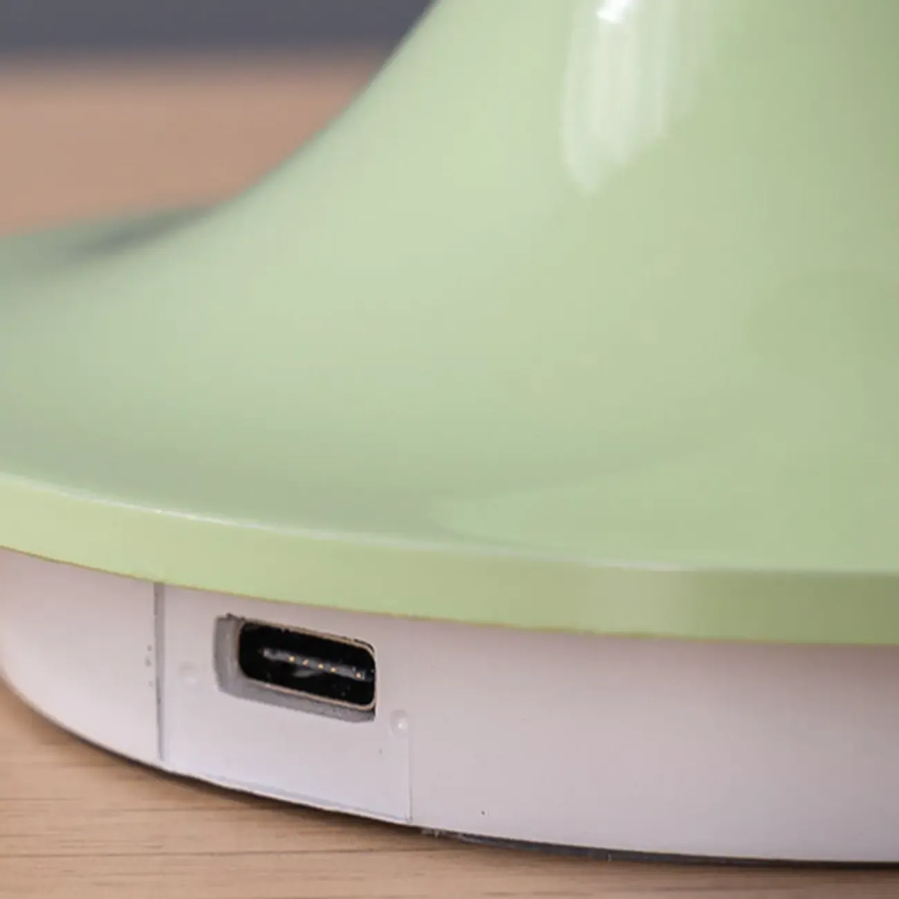 Art Deco White LED Dome Acrylic Shade Cordless Table Lamp Image - 15