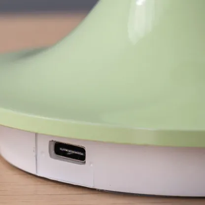 Art Deco White LED Dome Acrylic Shade Cordless Table Lamp Image - 15