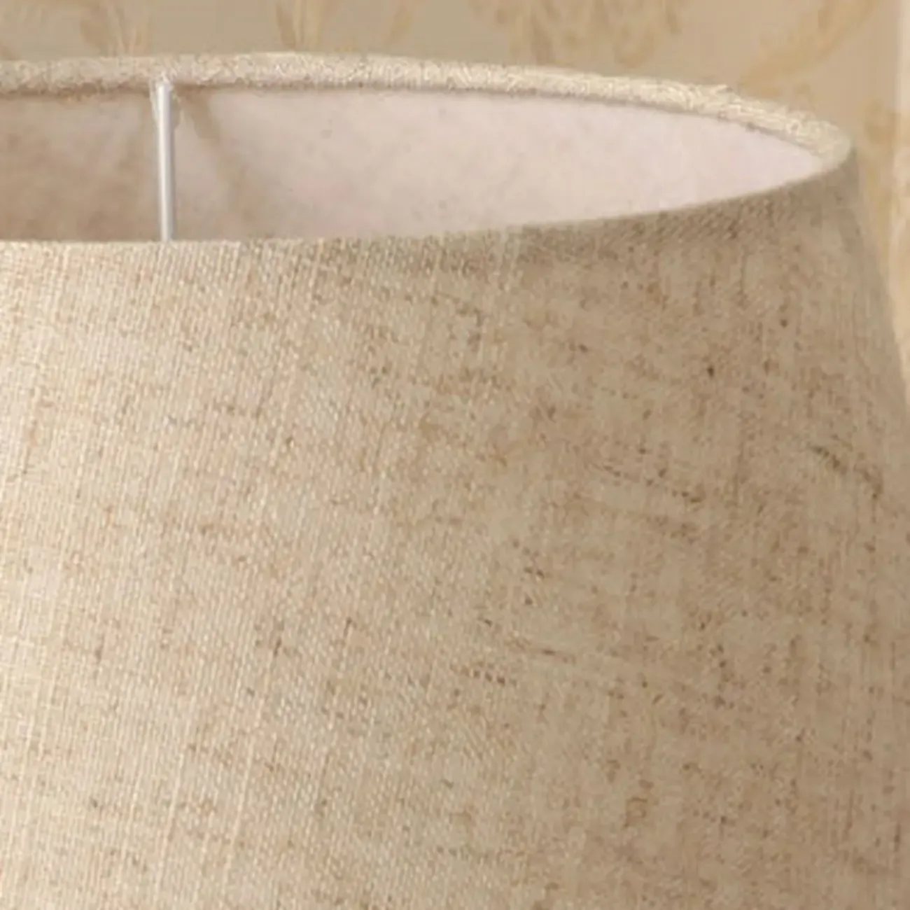 Elegant Classic Gold Metal Table Lamp With Fabric Shade Image - 7