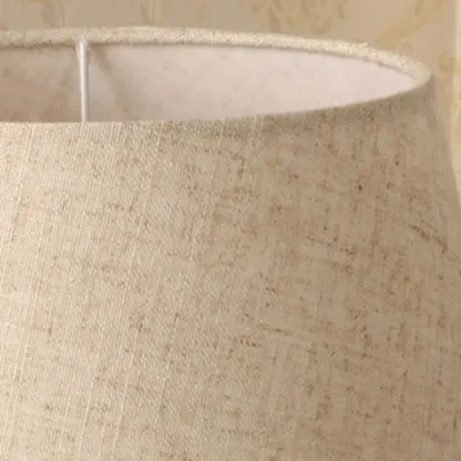 Elegant Classic Gold Metal Table Lamp With Fabric Shade Image - 7