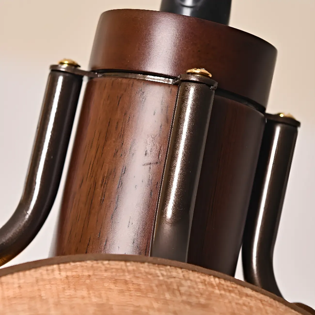 Vintage Blossom Elegant Brown Fabric LED Pendant Light Fixture 	 Image - 10