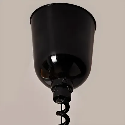 Vintage Blossom Elegant Brown Fabric LED Pendant Light Fixture 	 Image - 12