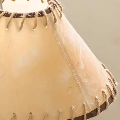 Wooden Modern Walnut LED Table Lamp with Fabric Shade Image - 6