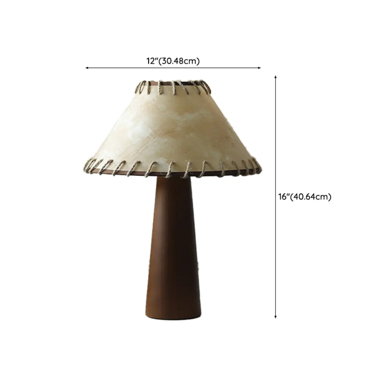 Wooden Modern Walnut LED Table Lamp with Fabric Shade Image - 13 | homeyfad