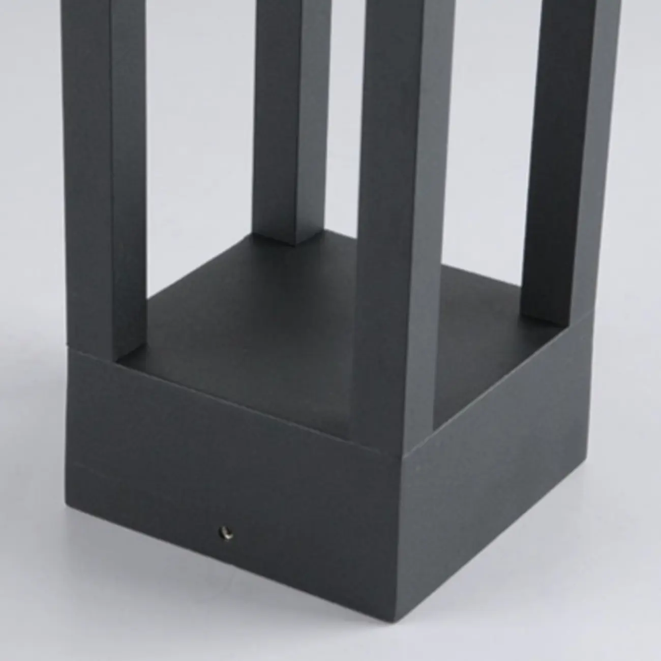 Metal Black Rectangle Frame Patio Post Cap Light Image - 7 | homeyfad