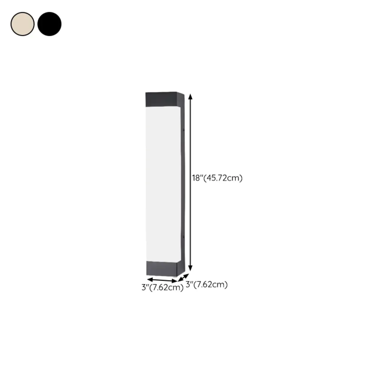 Third Gear Dimming Polymer Shade Outdoor Steel Wall Sconce #size