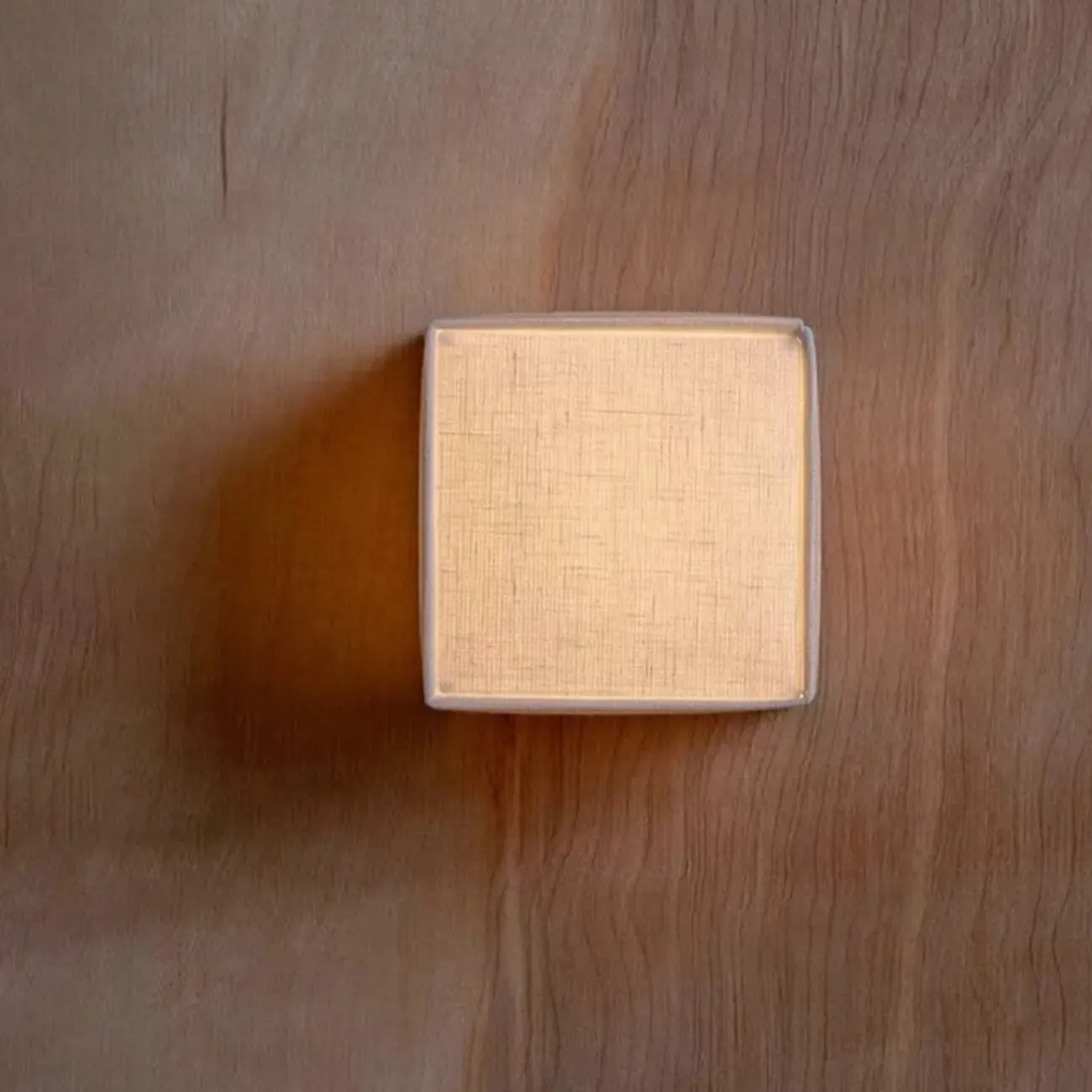 Ambient Cloth Shade Square Flush Mount Wall Sconce Image - 5